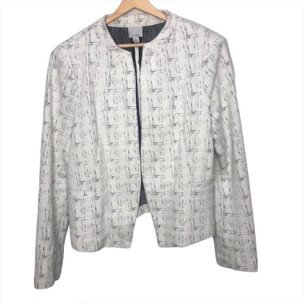 Halogen Textured Cream Blazer Size Large Business Casual Classic